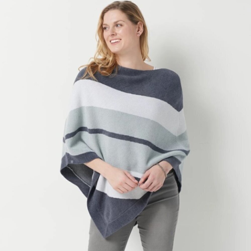 Barefoot Dreams Ocean Breeze Poncho One Size